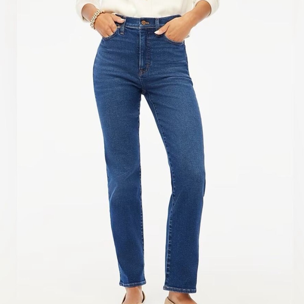 J. CREW High-Rise Stovepipe Dk Indigo Jeans, sz 6/28
